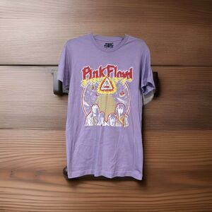 Pink Floyd Small Cosmic Lavender Graphic T-Shirt Pyramid Eye Music Band Tee